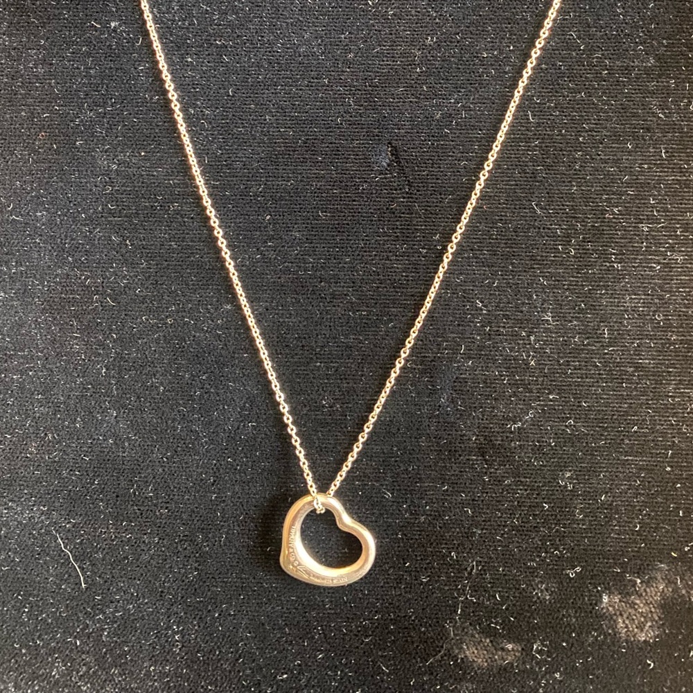 Tiffany & Co. Silver Open Heart Necklace
